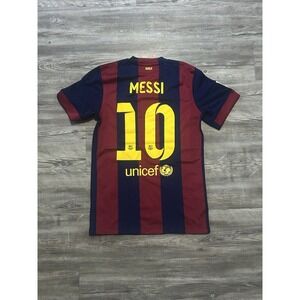 Authentic Original Nike 2014 205 Barcelona Lionel Messi Home Jersey Kit Small